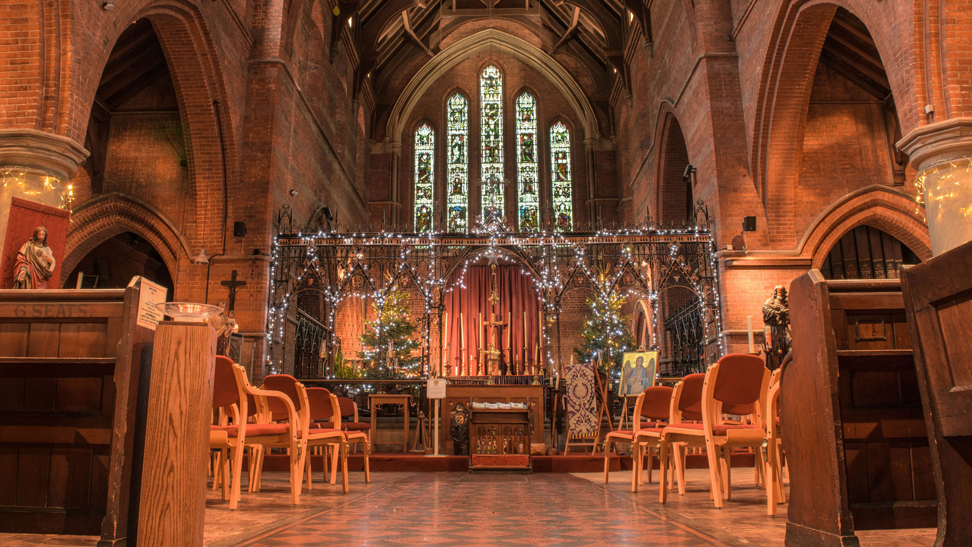 Church Chairs in front of Altar