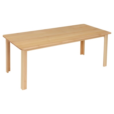 Children's Rectangular Solid Wooden Table