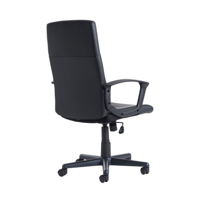 Ascona High Back Managers Chair - Black Faux Leather