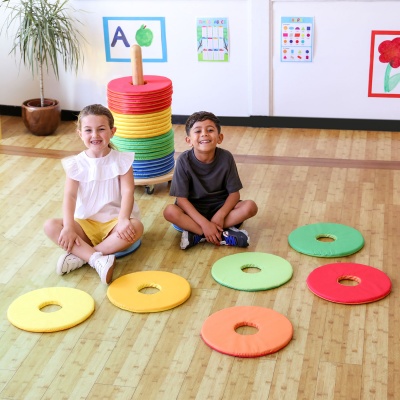 Rainbow Circular Mats & Donut Trolley