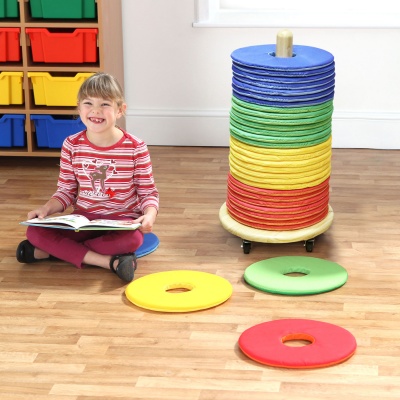 Rainbow Circular Mats & Donut Trolley