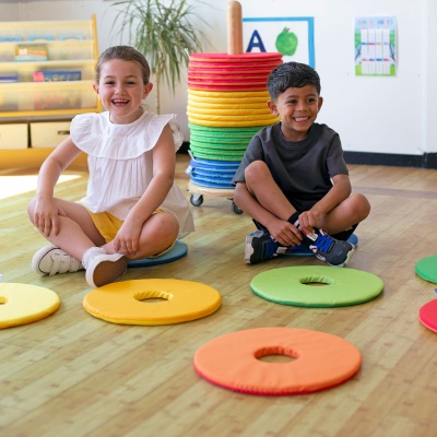 Rainbow Circular Mats & Donut Trolley