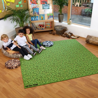 Natural World Grass and Lily Pads Double Sided Carpet