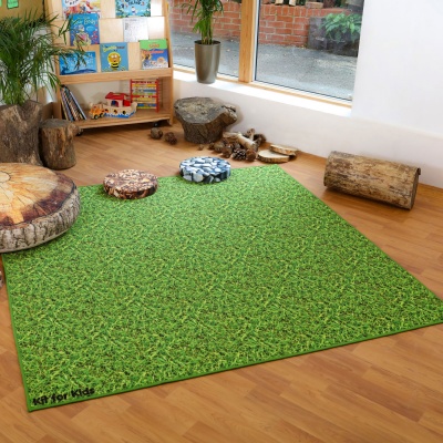 Natural World Grass and Lily Pads Double Sided Carpet