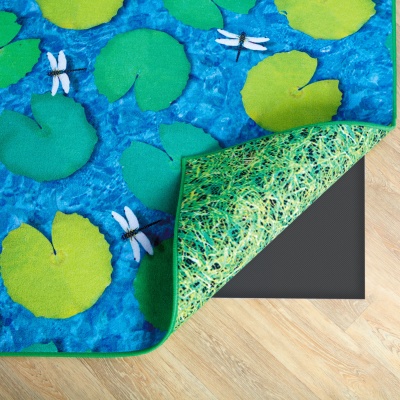 Natural World Grass and Lily Pads Double Sided Carpet