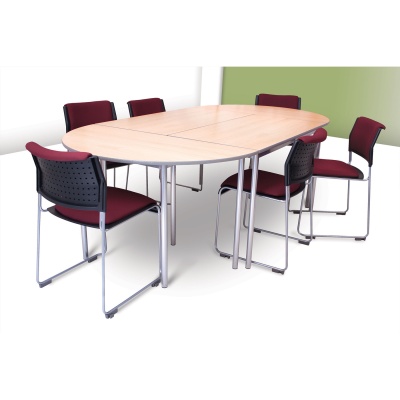 Advanced Premium Round Leg Half-Round Table