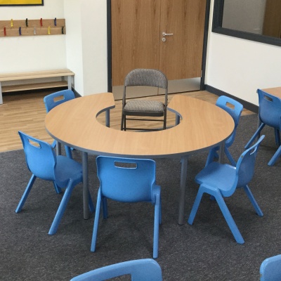 Enviro Classroom Keyhole Table