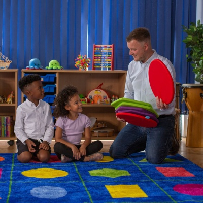 Rainbow Geometric Shaped Mats & Holdall