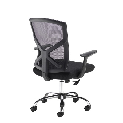 Hale Black Mesh Back Operator Chair with Black Fabric Seat