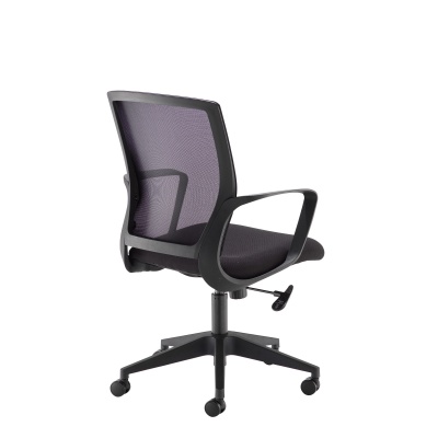 Jonas Black Mesh Back Operator Chair with Black Fabric Seat