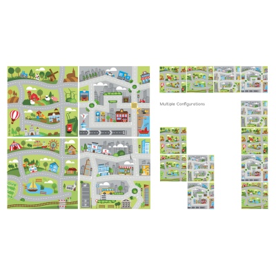 Small World Road Map Set 1 Indoor / Outdoor Carpets