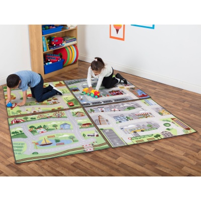 Small World Road Map Set 1 Indoor / Outdoor Carpets