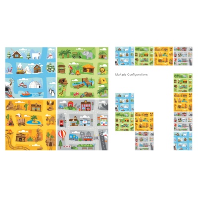 Small World Road Map Set 2 Indoor / Outdoor Carpets