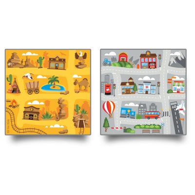 Small World Road Map Set 2 Indoor / Outdoor Carpets