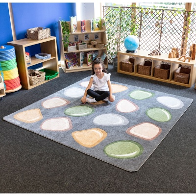 Natural World Carved Pebble Placement Carpet