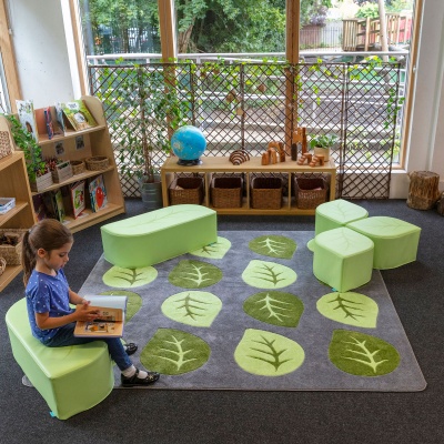 Natural World Carved Leaf Placement Carpet