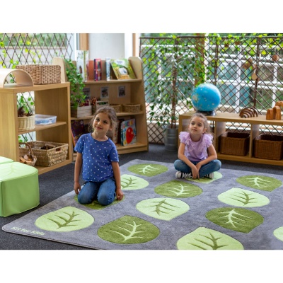 Natural World Carved Leaf Placement Carpet