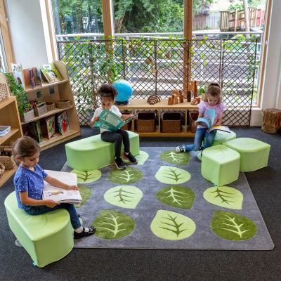 Natural World Carved Leaf Placement Carpet