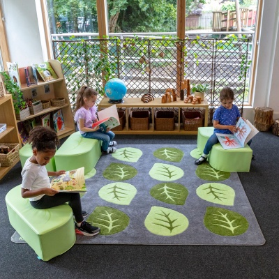 Natural World Carved Leaf Placement Carpet