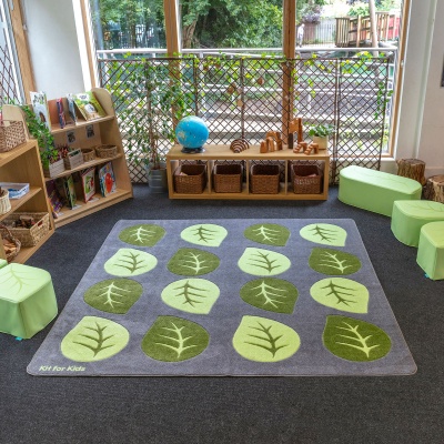 Natural World Carved Leaf Placement Carpet