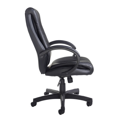 Nantes High Back Managers Chair - Black Faux Leather