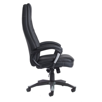 Noble High Back Managers Chair - Black Faux Leather