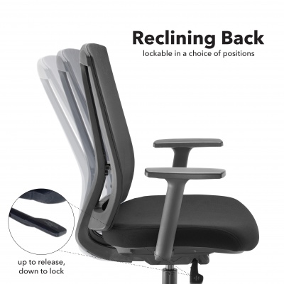 Ronan Mesh Back Operators Chair with Fixed Arms