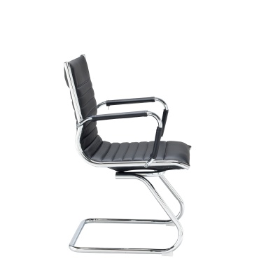 Bari Executive Visitors Chair - Black Faux Leather