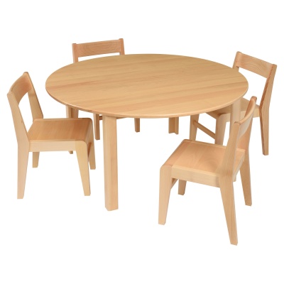 Children's Round Solid Wooden Table