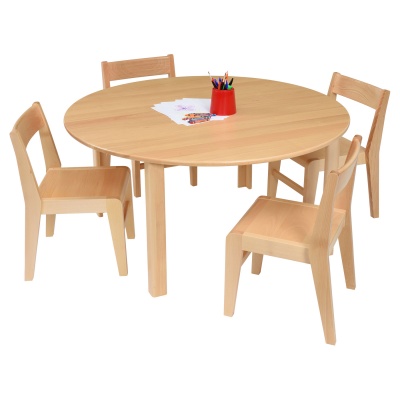 Children's Round Solid Wooden Table