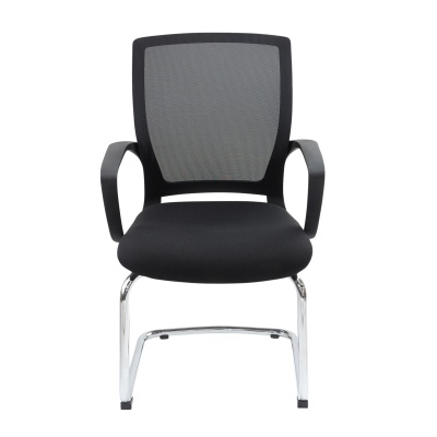 Jonas Black Mesh Back Visitors Chair with Chrome Cantilever Frame