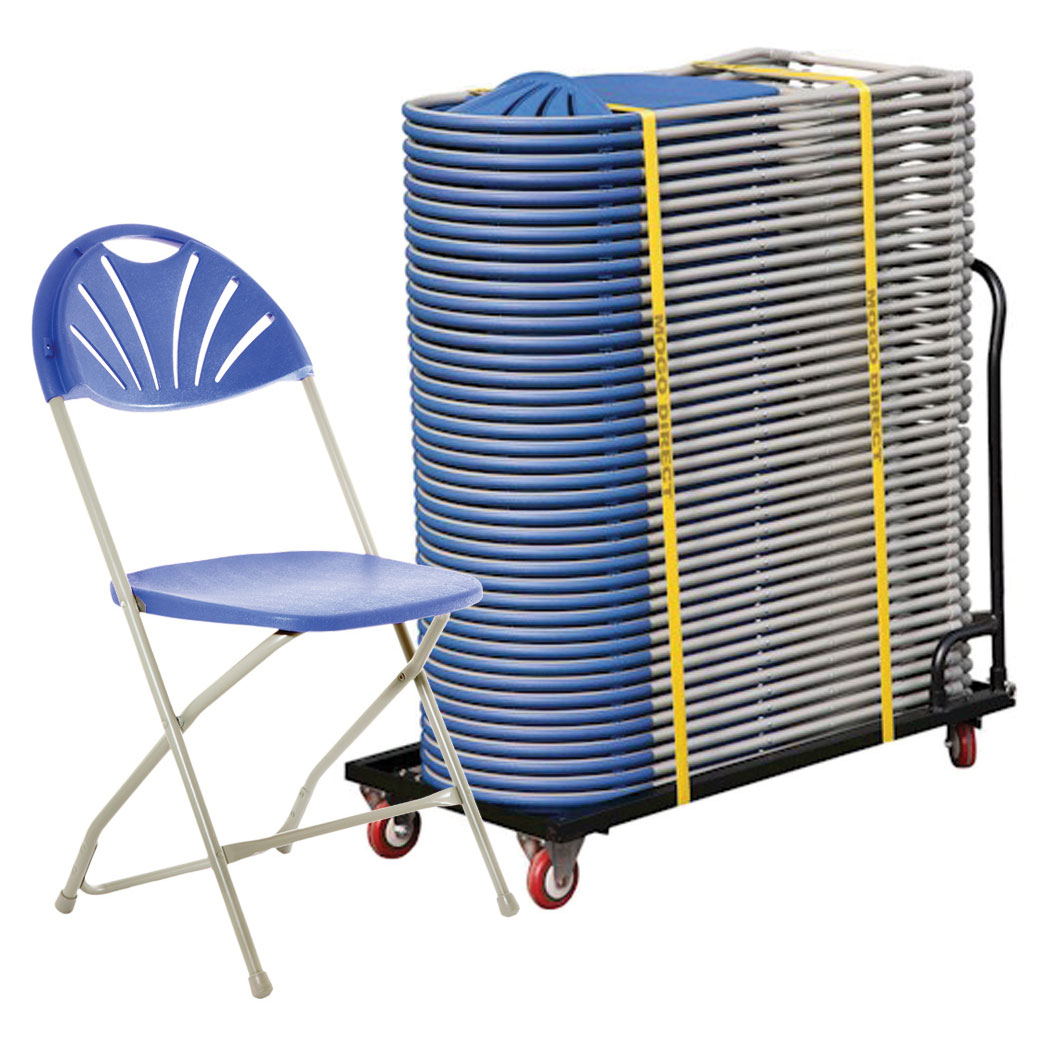 40 Classic Plus Folding Chair + Trolley Bundle