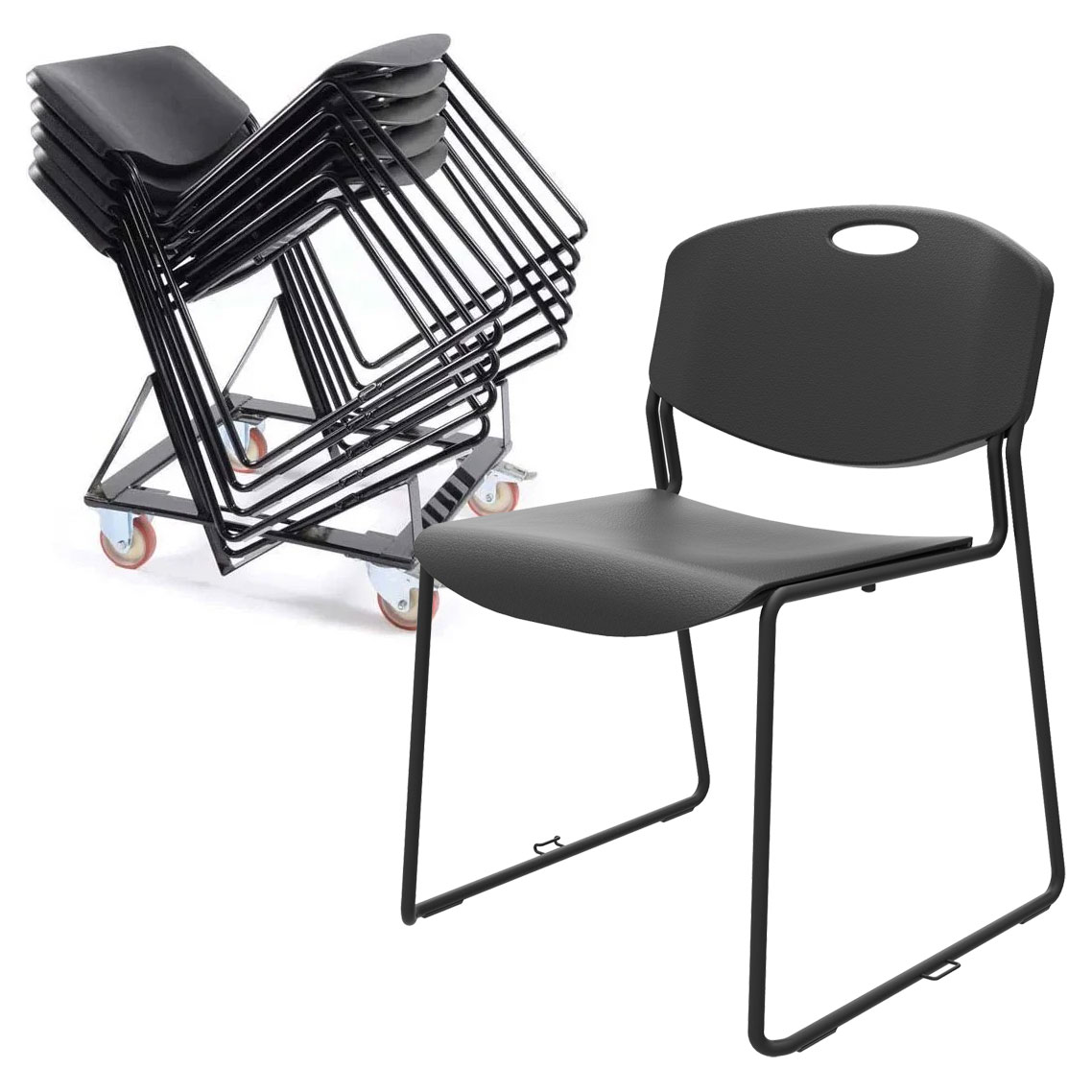 24 Novara Stacking & Linking Chair + Trolley Bundle