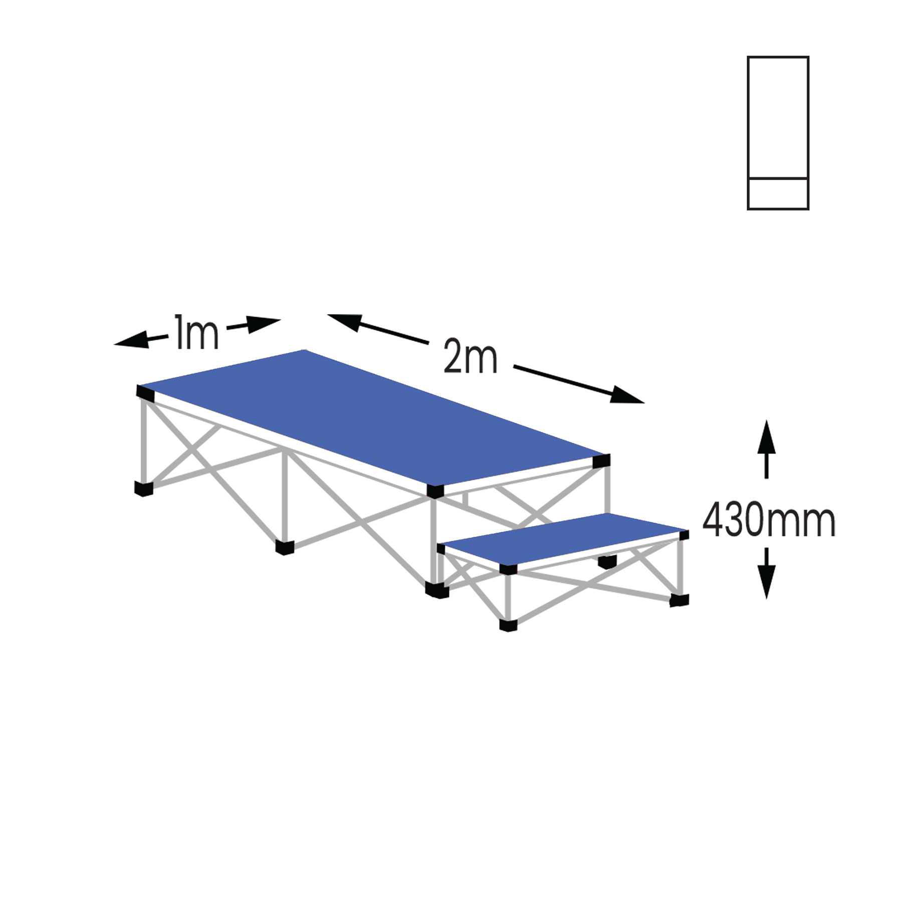 Gopak Ultralight Podium Stage Carpeted