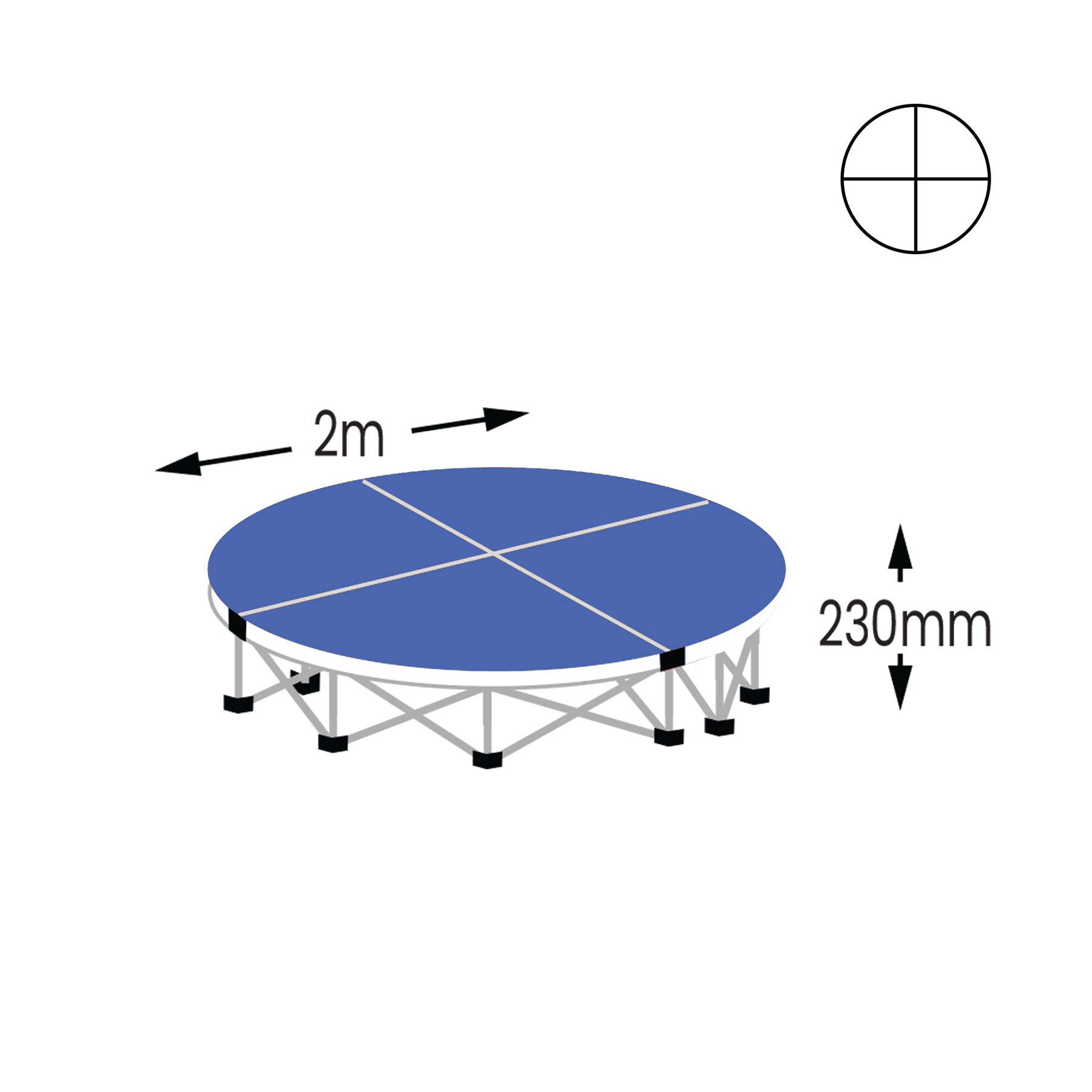 Gopak Ultralight Round Drum Riser Carpeted