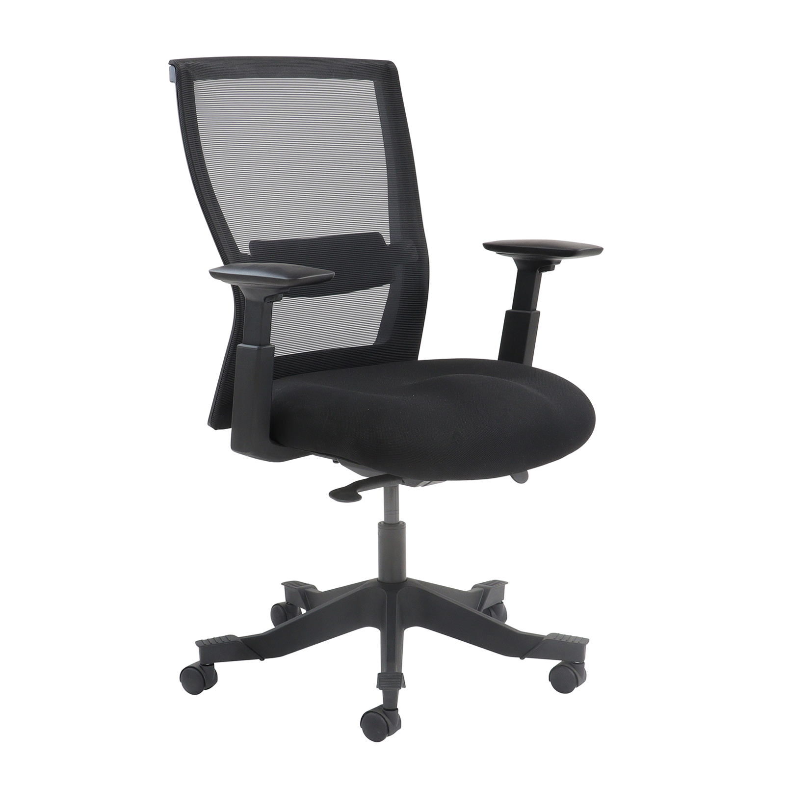 Yasmin Mesh Back Operator Chair with Black Fabric Seat & Black Mesh Back