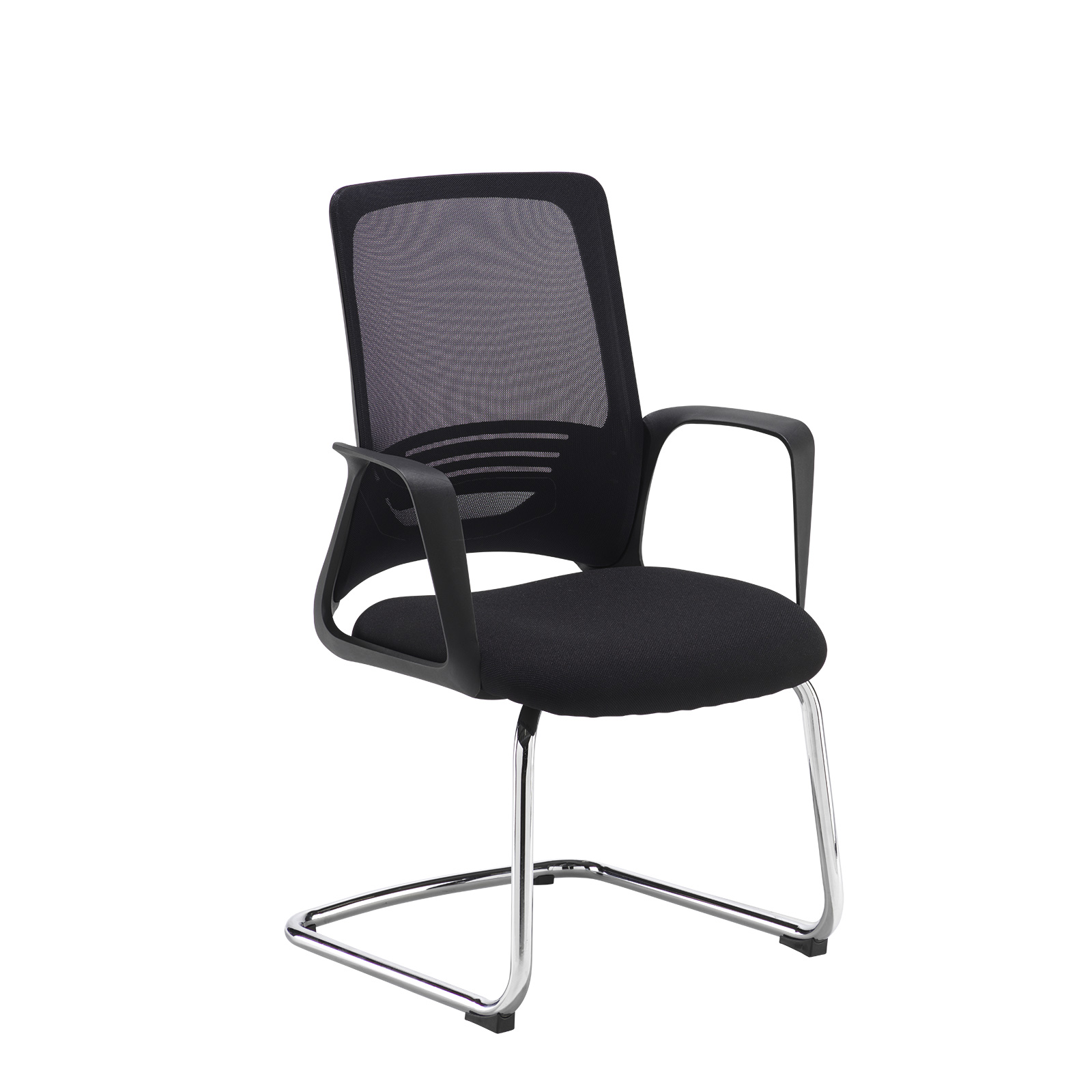 Toto Black Mesh Back Visitors Chair with Chrome Cantilever Frame