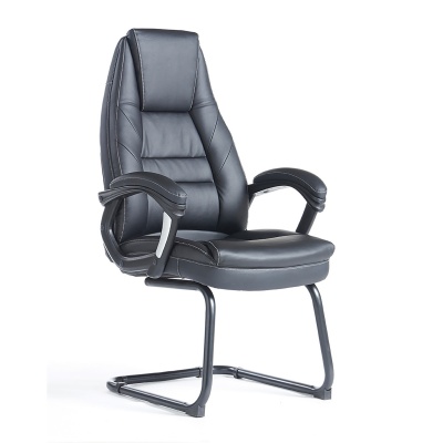 Noble Executive Visitors Chair - Black Faux Leather