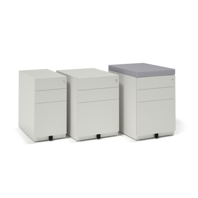 Steel 3 Drawer Wide Pedestal