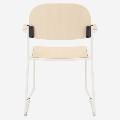 Vesta Wood High-Density Stacking Armchair