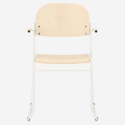 Vesta Wood High-Density Stacking Armchair