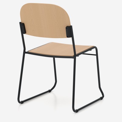 Vesta Wood High-Density Stacking Chair