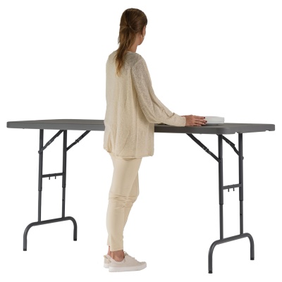 Zown Lightweight Height-Adjustable Folding Table